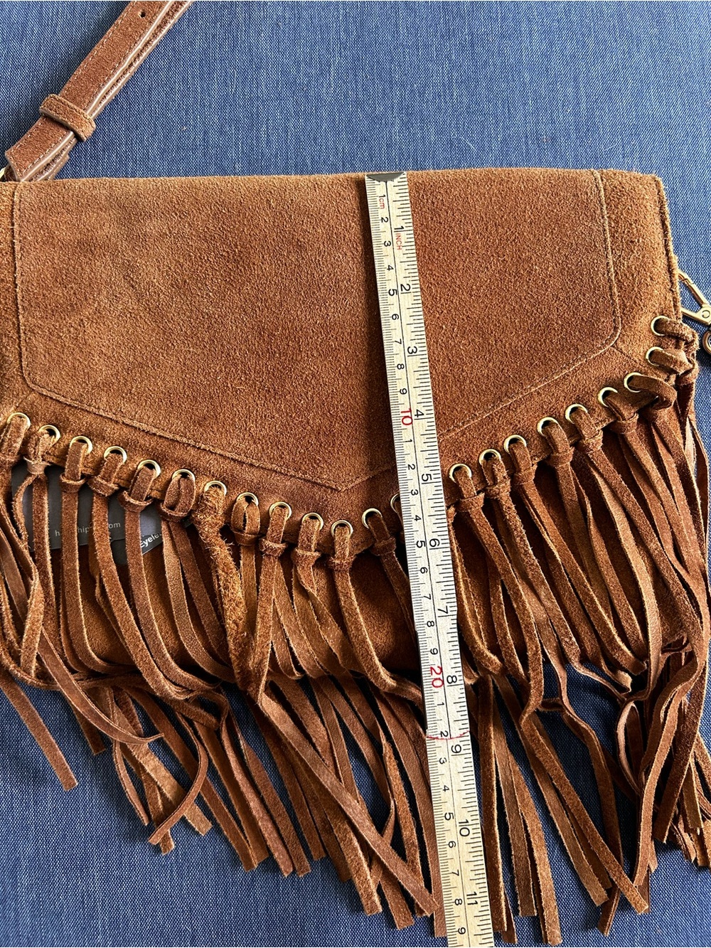 Haute Hippie Brown Suede Fringe Crossbody Bag - Picture 11 of 11
